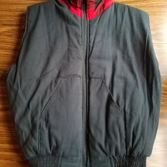 Vintage Kloko Reversible Winter Full Zip Vest Mens Medium - Picture 4 of 6